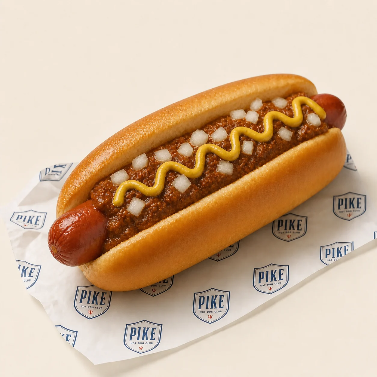 Hot dog PIKE em papel personalizado